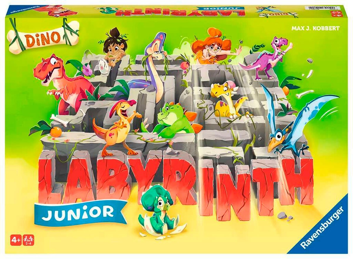 Dino Junior Labyrinth skyve-spill fra 4 år forfra
