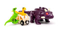 Dinosaur Ankylosaurus-figur til togbane i tre forfra