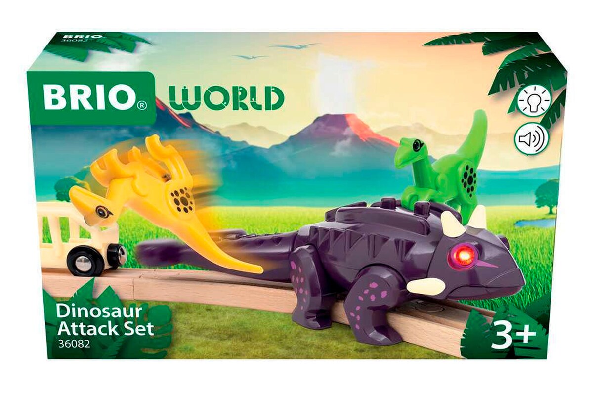 Detalj av Dinosaur Ankylosaurus-figur til togbane i tre montert