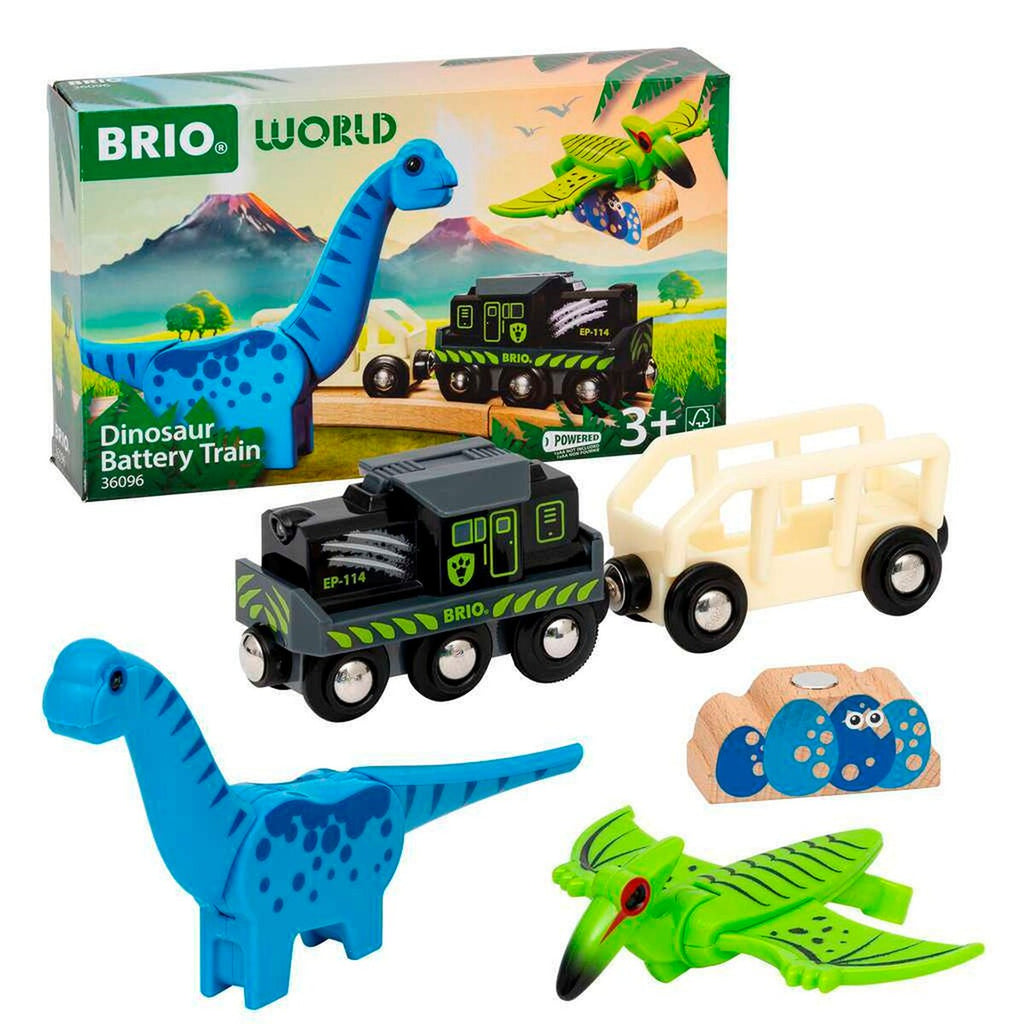 Dinosaur batteritog med lys 5 deler forfra