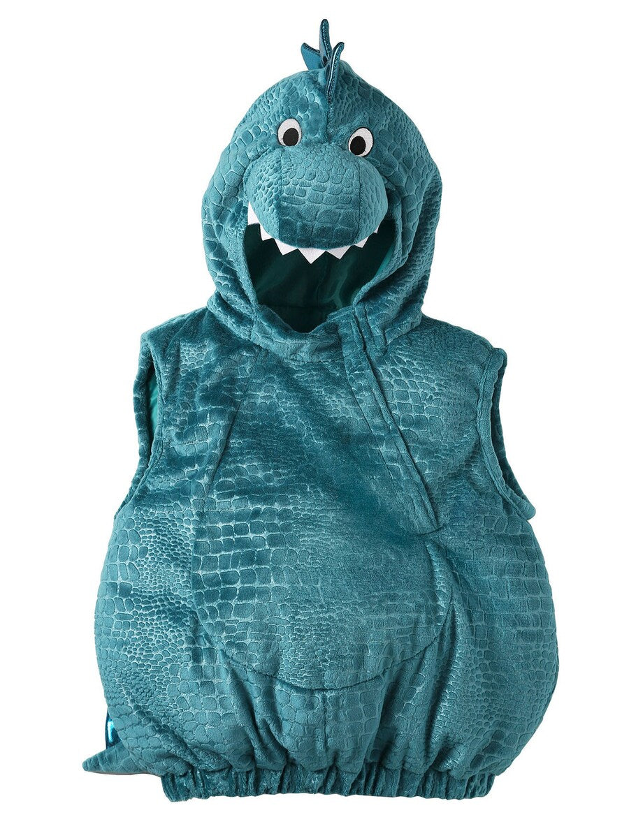 Dinosaurdrakt for baby i polyester fra 12 mnd forfra