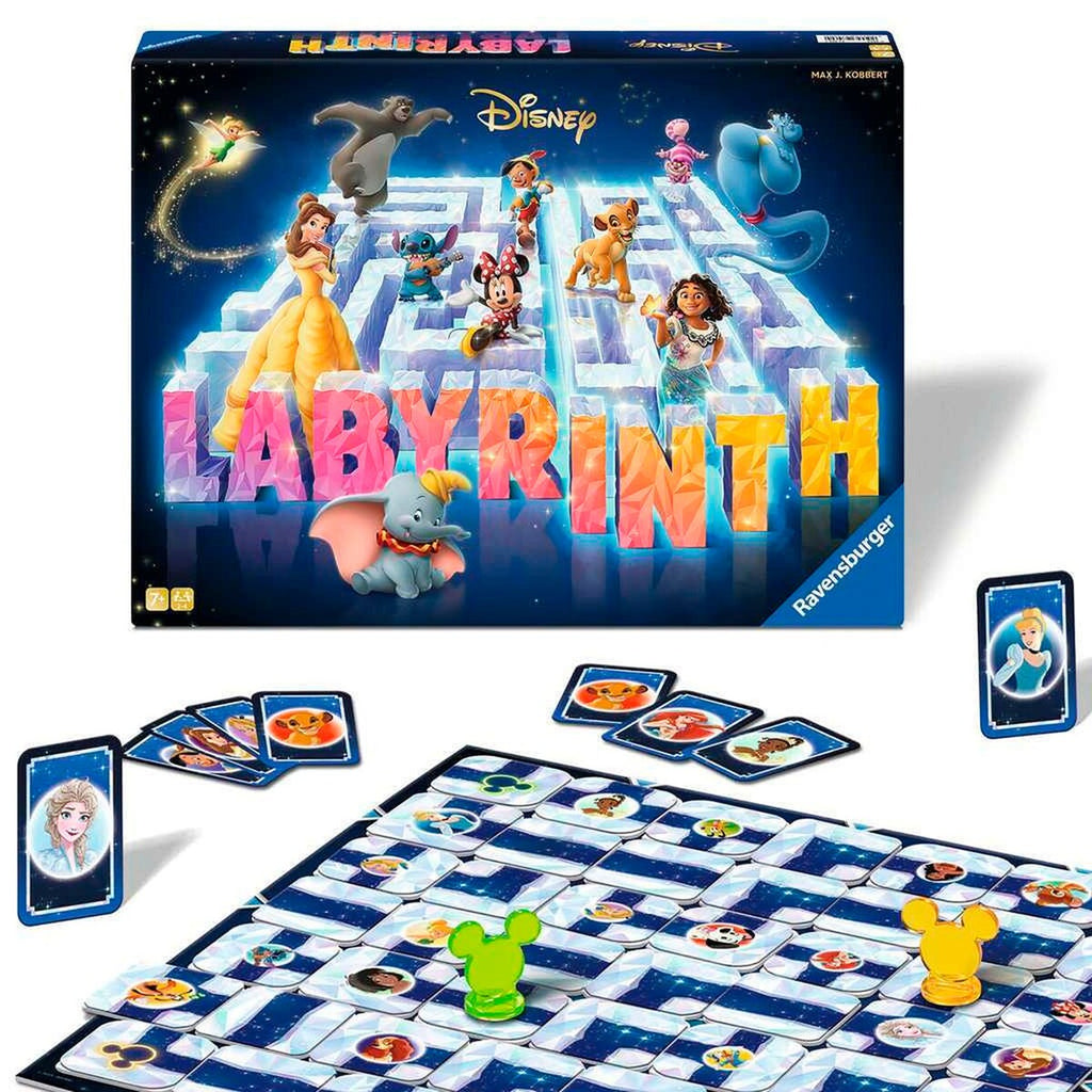 Montert Disney Labyrinth brettspill med spillere som spiller