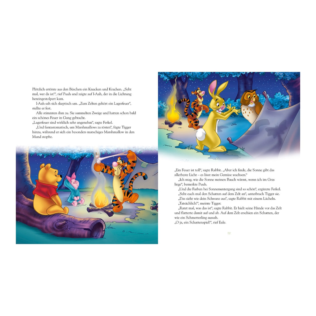 Nærbilde av tekst i Disney Ole Brumm 5-minutters historier