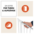 Dør- og trappegrind Clear Step Autoclose 2 sett klemmemekanisme