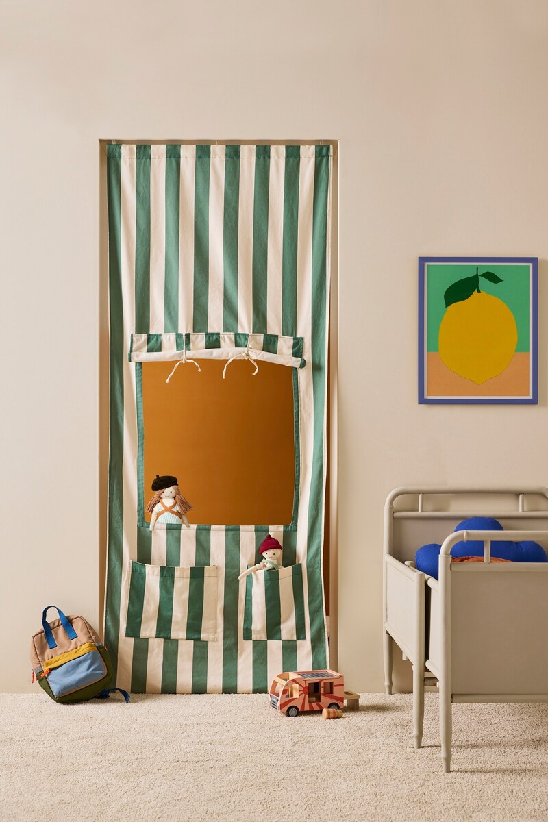Dørforheng for teater og lekebutikk 85x210 cm bakside