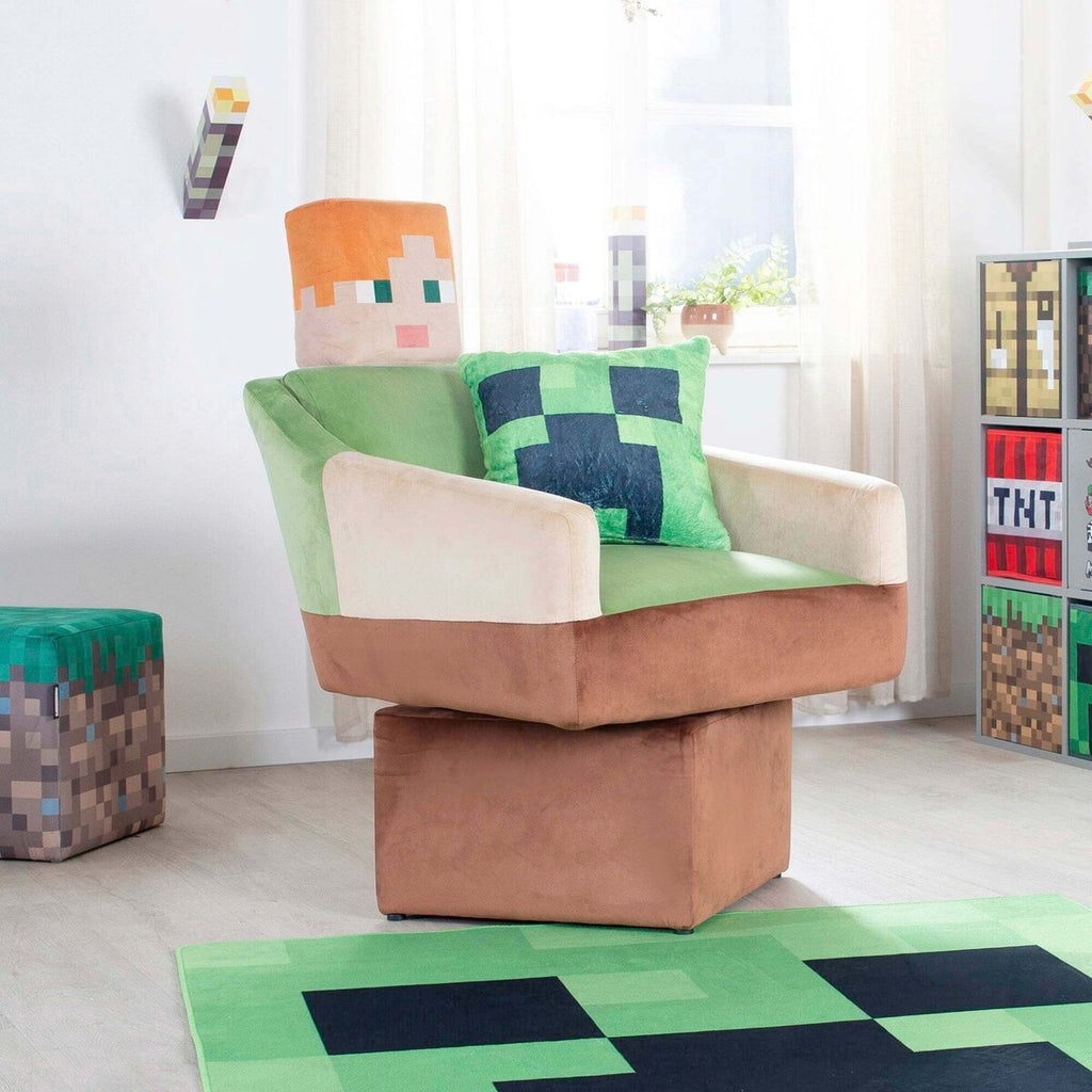 Sideprofil av Dreiestol Alex med arm- og nakkestøtte Minecraft