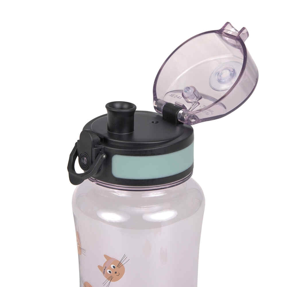 Drikkeflaske for barn Tritan 420 ml Tiny Team katt bakside