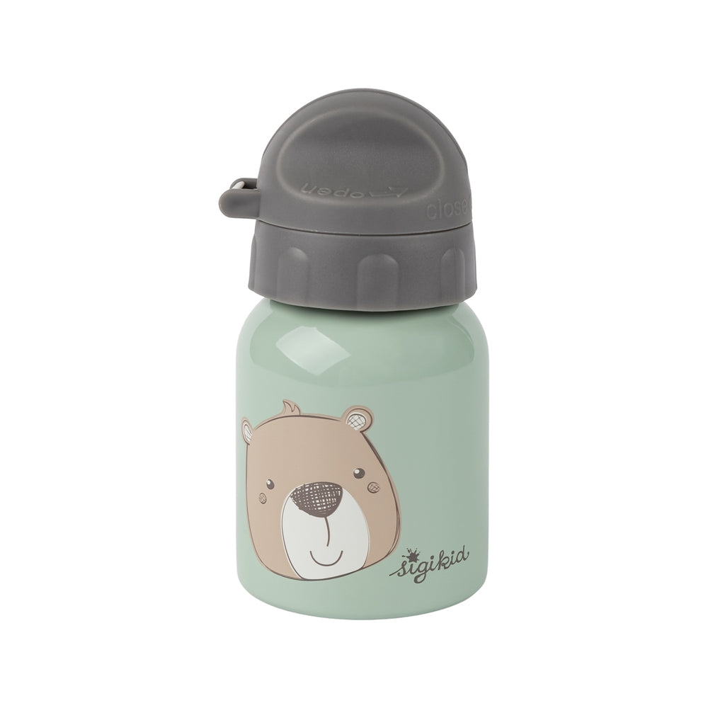 Drikkeflaske for barn bjørnemotiv 250 ml BPA-fri forfra