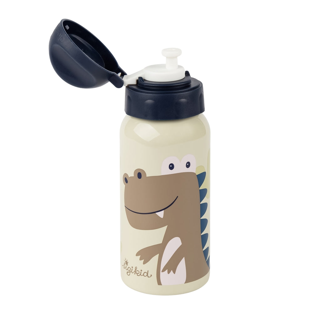 Drikkeflaske for barn dinomotiv 400 ml BPA-fri montert med lokk