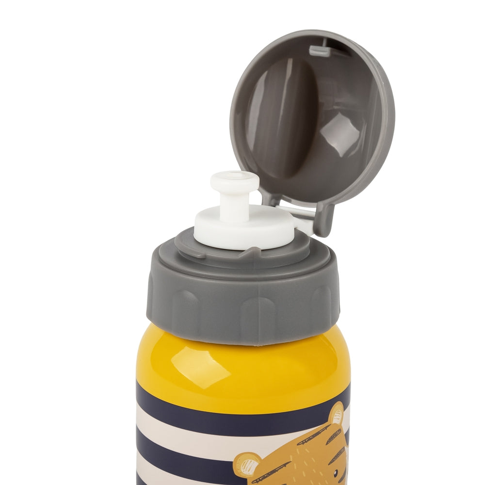 Detalj av skrulokk på drikkeflaske for barn tigermotiv 250 ml BPA-fri