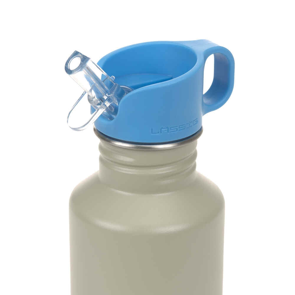 Drikkeflaske for barn i rustfritt stål 500 ml fra 4 år - Lässig visning av silikonring