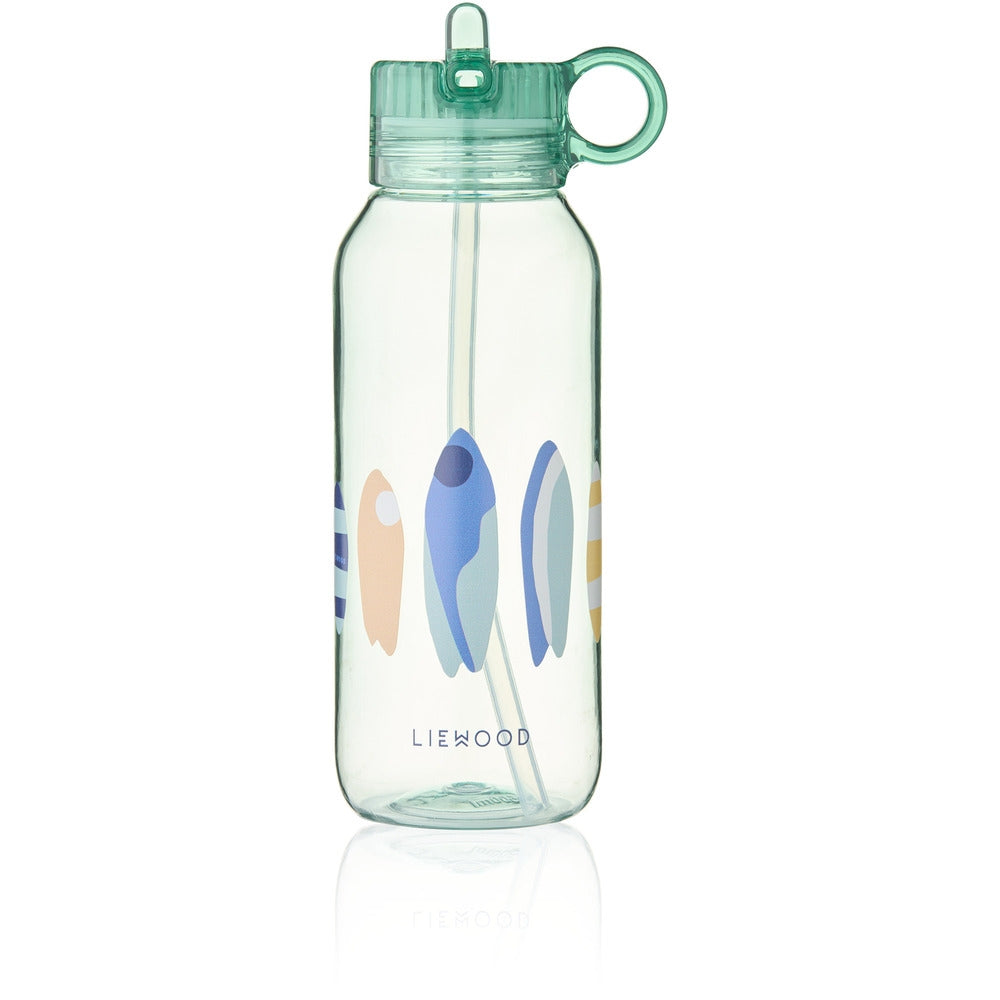 Drikkeflaske Tritan 500 ml med sugerør Boards/Light Peppermint forfra