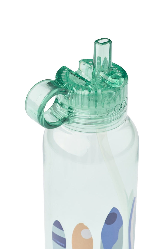 Drikkeflaske Tritan 500 ml med sugerør Boards/Light Peppermint detalj nærbilde