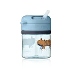 Drikkeglass med sugerør Tritan Fun/Beach blue bakside