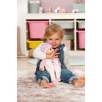 Dukke Anna 36 cm med stoffkropp liggende