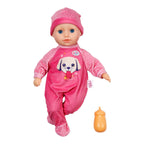 Dukke Anna 36 cm med stoffkropp i outfit