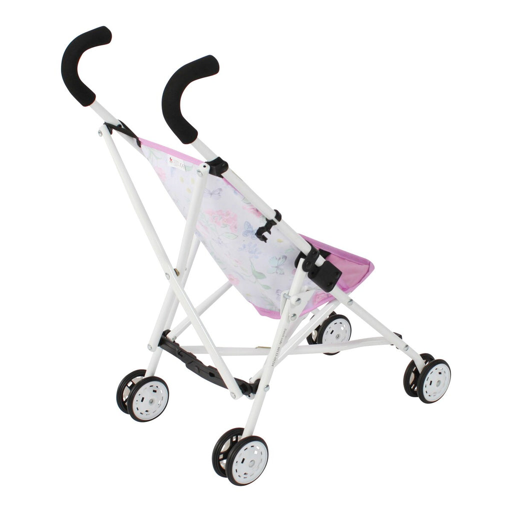 Dukke-buggy Mini Roma 50x29x57 cm i Melange grau/rosa farge