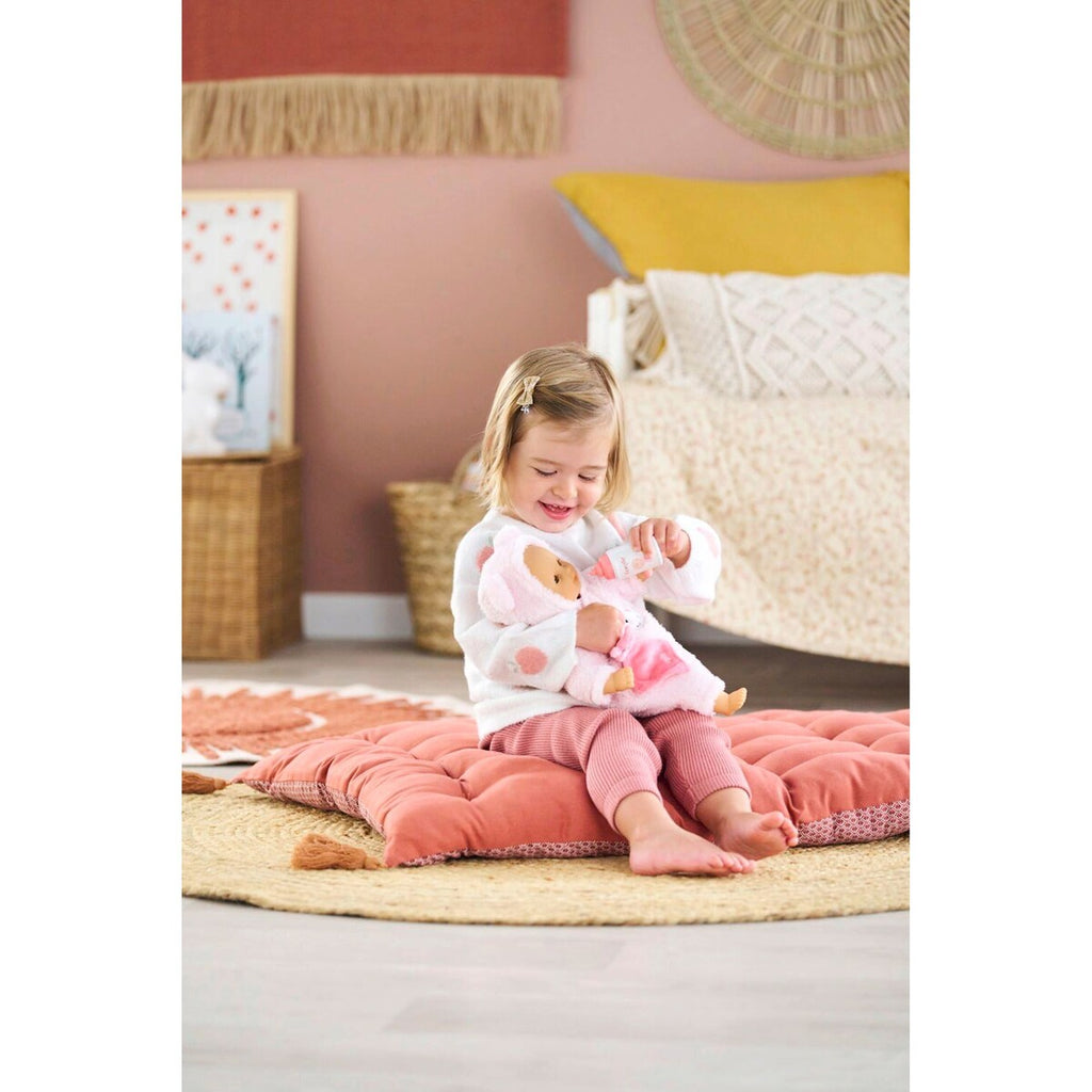 Dukke Calin bamsedrakt 30 cm med sovøyne bakside