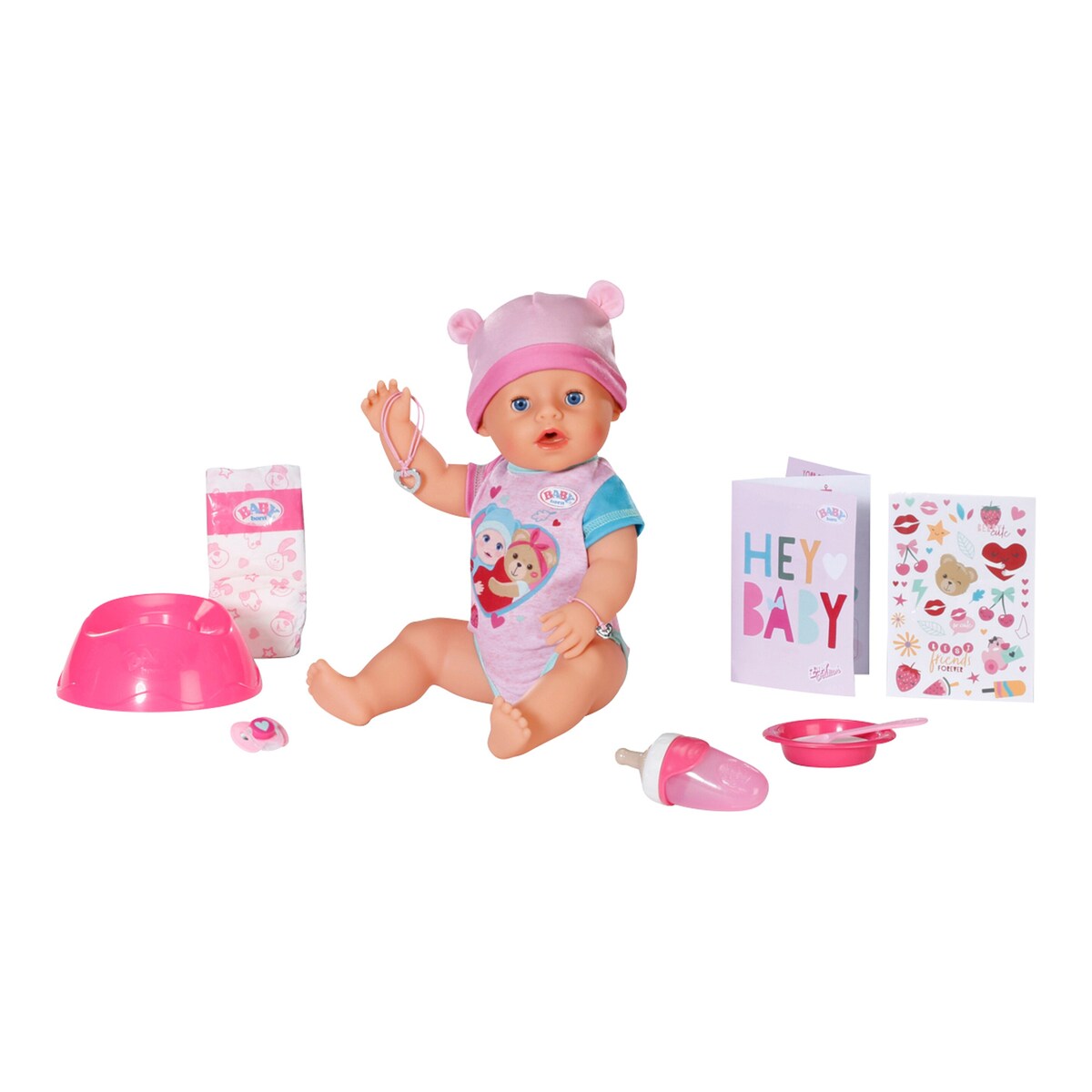 Dukke Emma 43 cm med 10 funksjoner bakside