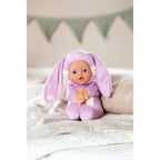 Dukke Funny for babies med rangle 26 cm montert og klar til lek