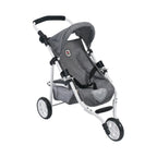 Detalj av stoffmateriale på Dukke-joggebuggy Lola
