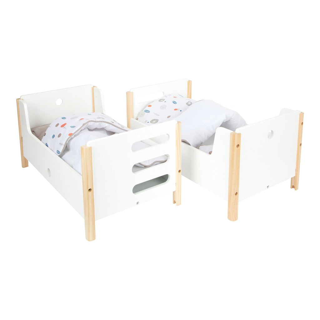 Dukke-køyeseng i tre Little Button sett bakfra