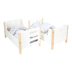 Dukke-køyeseng i tre Little Button sett bakfra