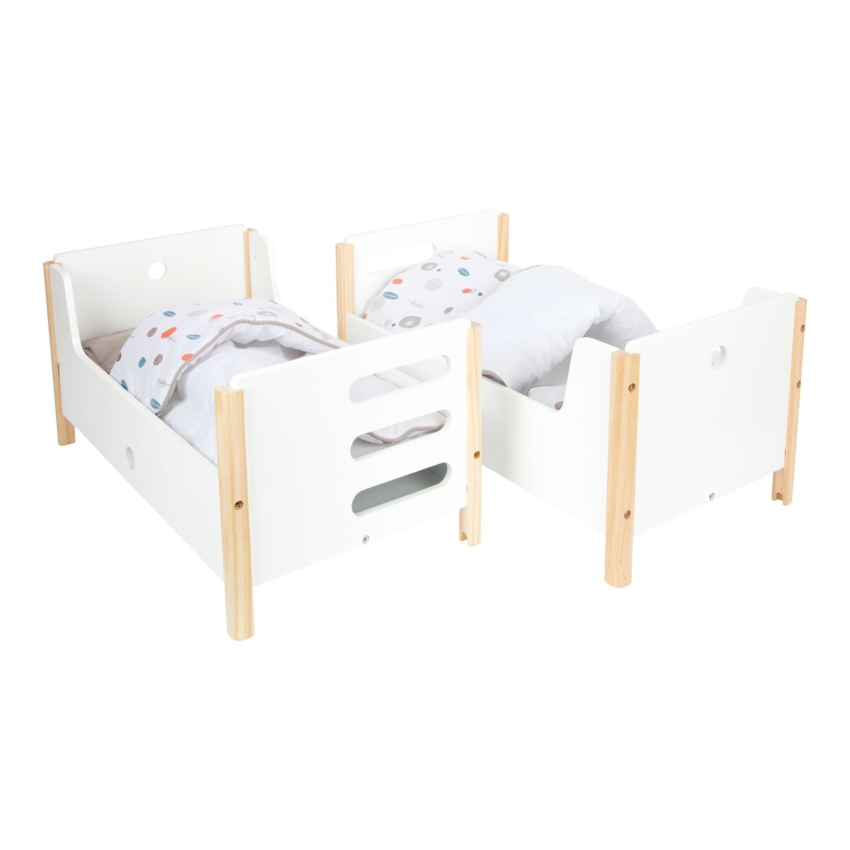 Dukke-køyeseng i tre Little Button sett bakfra