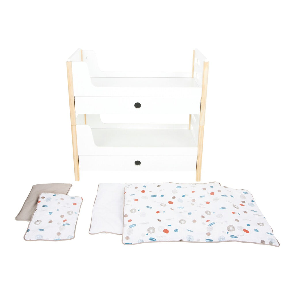 Montert Dukke-køyeseng i tre Little Button for dukker opptil 46 cm