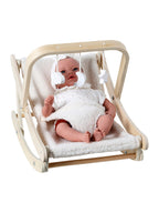 Dukke-vippestol MINI COCOON i tre FSC® bakside med lekebue