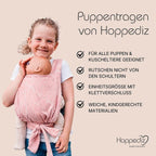 Dukkebæresele i bomull vaskbar 60°C fargevariasjon Magic Leaf - HOPPEDIZ®