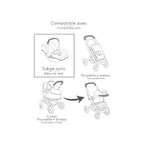 Sideprofil av Dukkebilstol Maxi-Cosi for dukker opptil 42 cm i beige