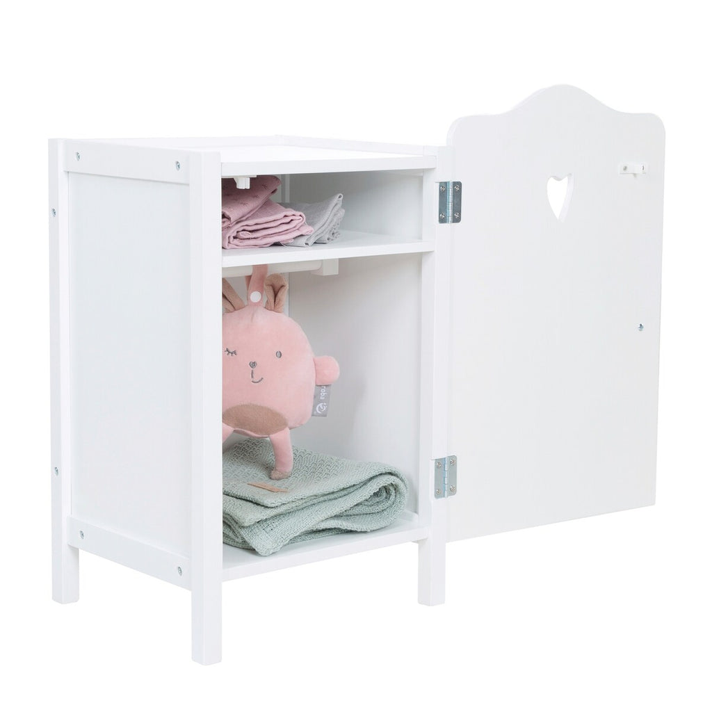 Dukkeklesskap Peppa Pig i hvitlakkert tre bakside