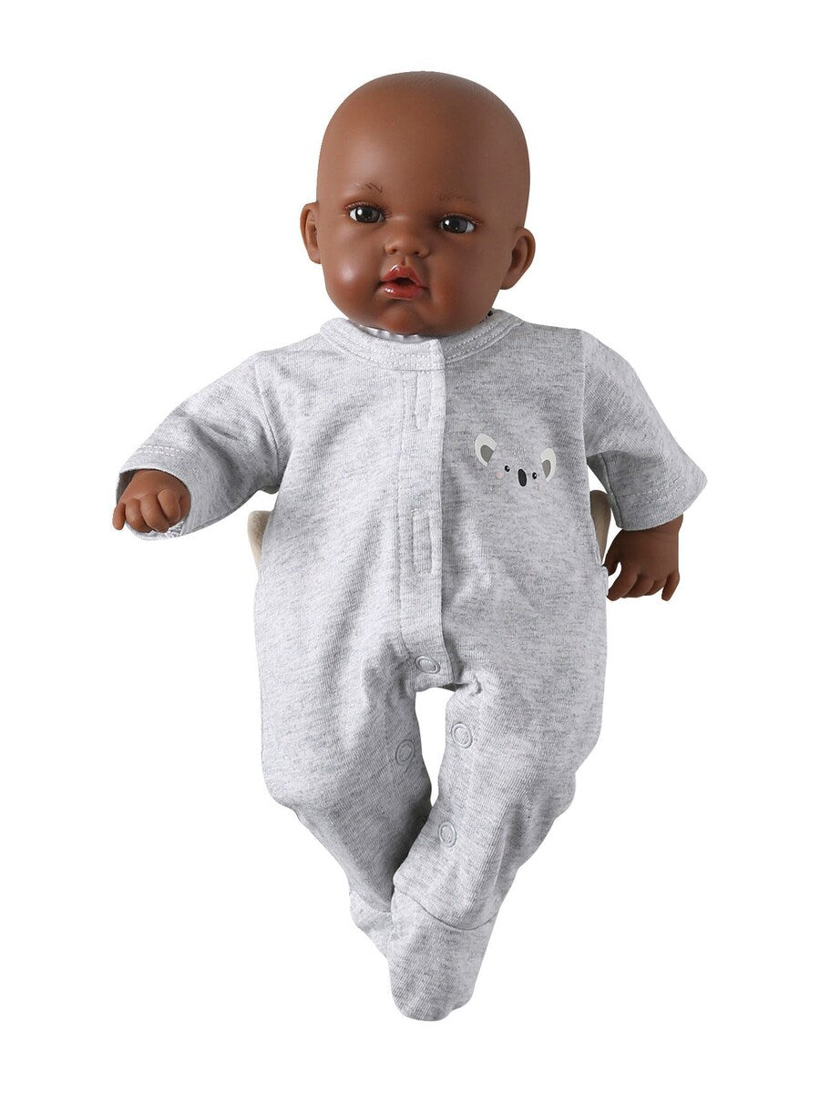 Detalj av lukkemekanisme på Dukkepyjamas i bomull for dukker 30-36 cm