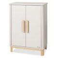 Dukkeskap Malea med hylle, klesstang og 3 kleshengere, beige front