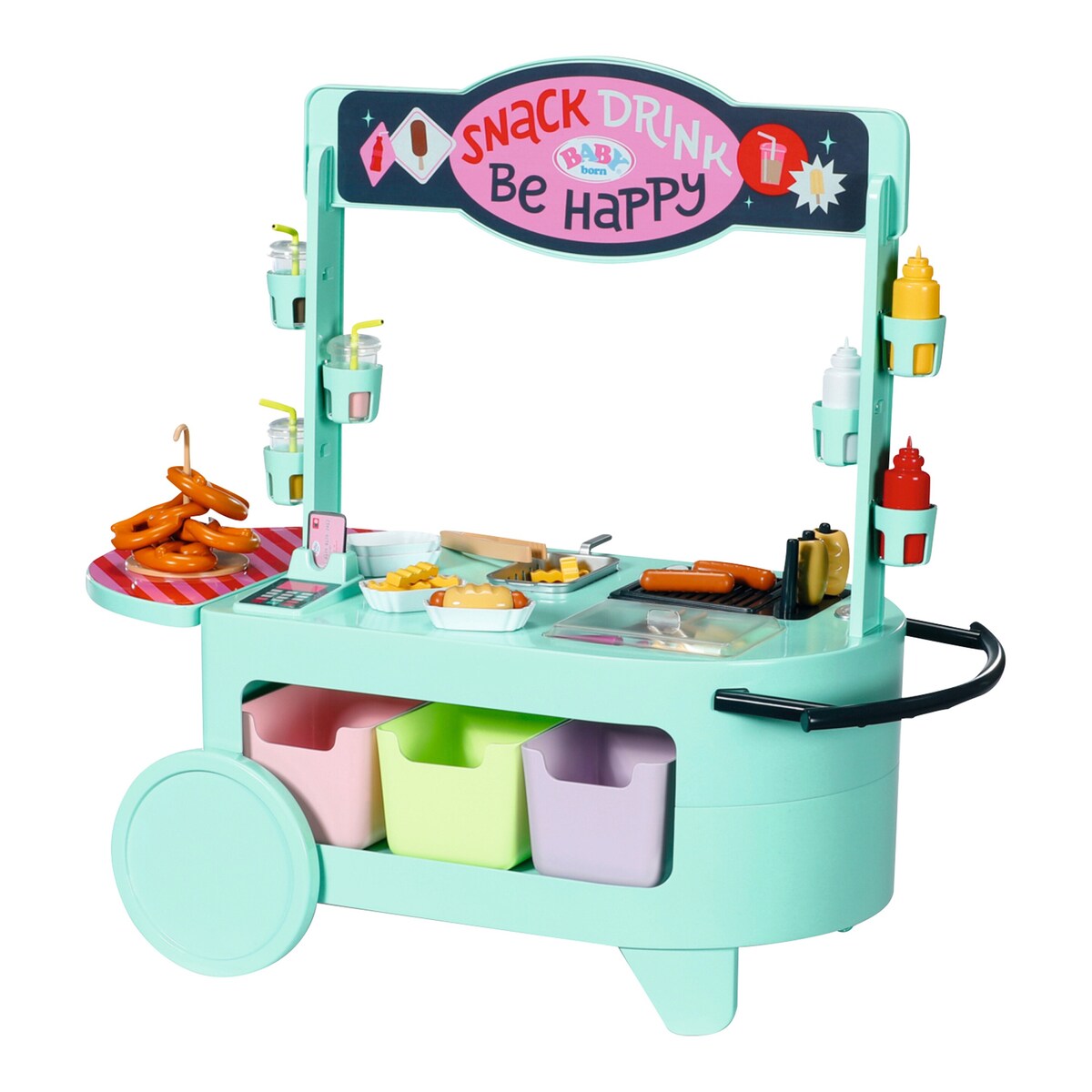 Dukkesnackbar med lyd og melodier fra 3 år bakside