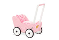 Dukkevogn Prinzessin Lea med bremse i bøk 53x35x58 cm forfra