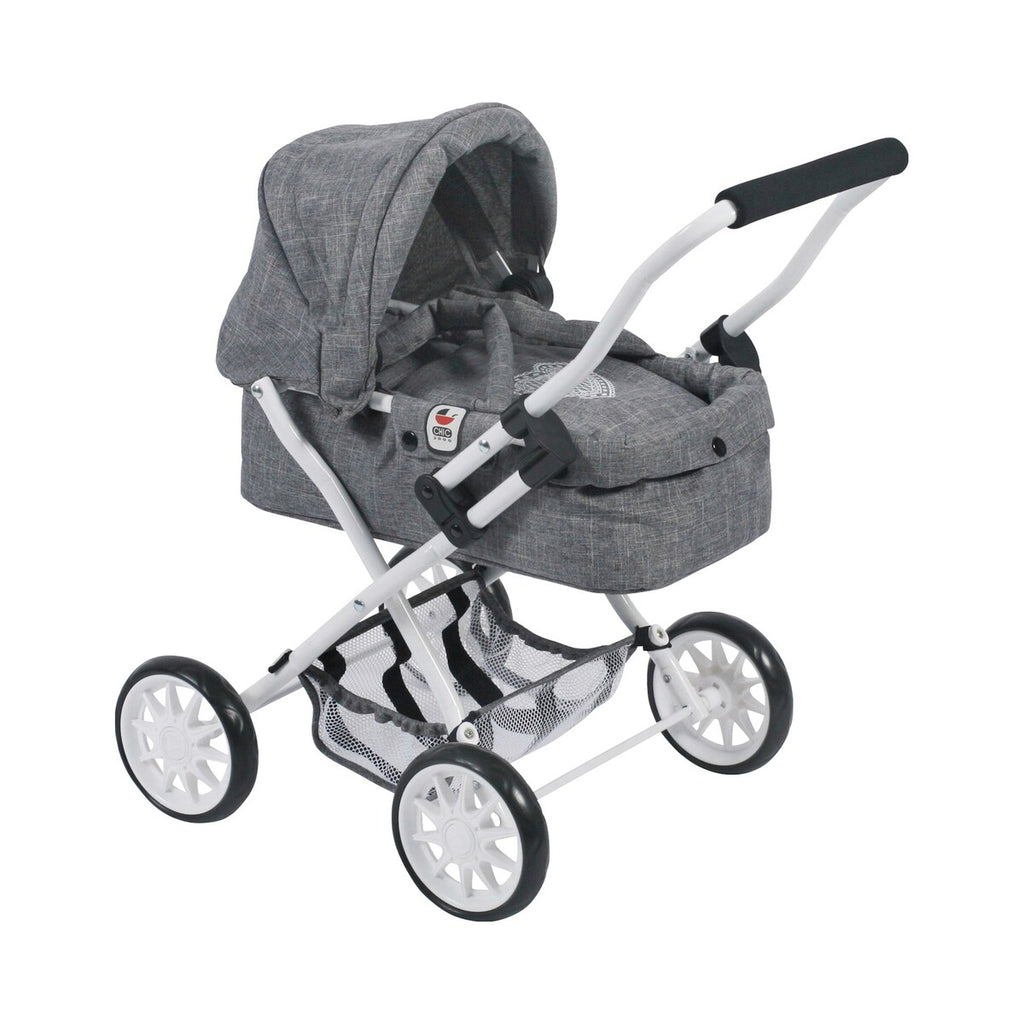 Dukkevogn Smarty med bæreveske for dukker opptil 40 cm forfra