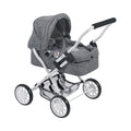 Dukkevogn Smarty med bæreveske for dukker opptil 40 cm forfra