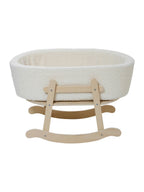 Dukkevugge MINI COCOON i bouclé/tre FSC® forfra