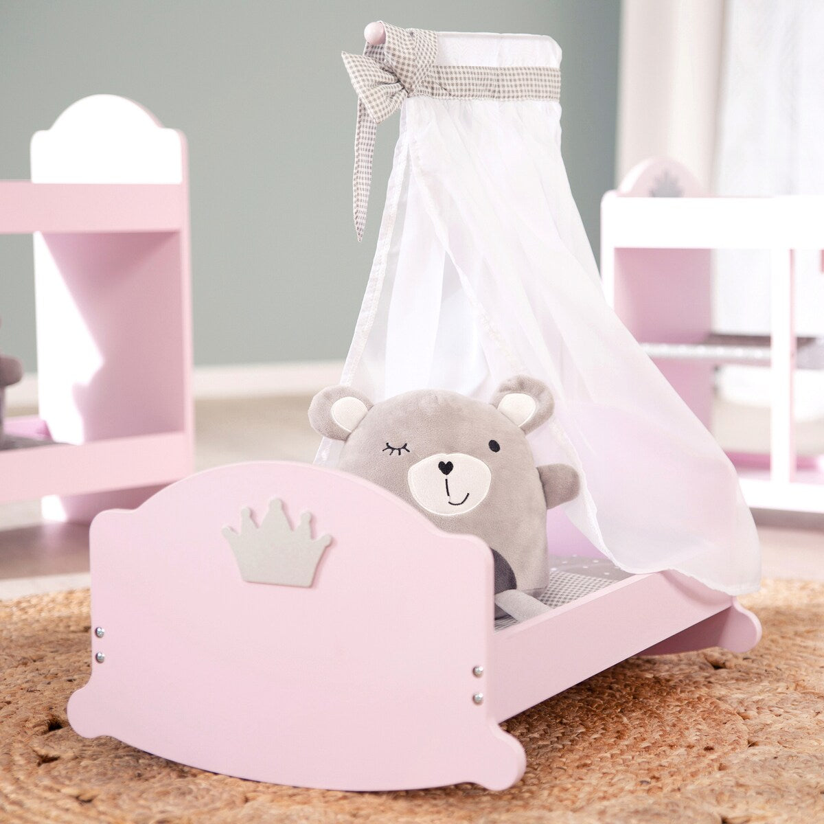 Detalj av himmel til Dukkevugge Prinzessin Sophie