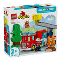 DUPLO® brannbil med slange og brannmann 10473 forfra