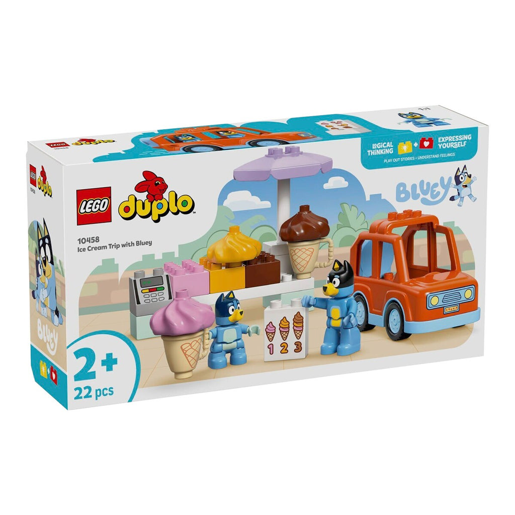 DUPLO tur til iskrembar med Bluey sett forfra