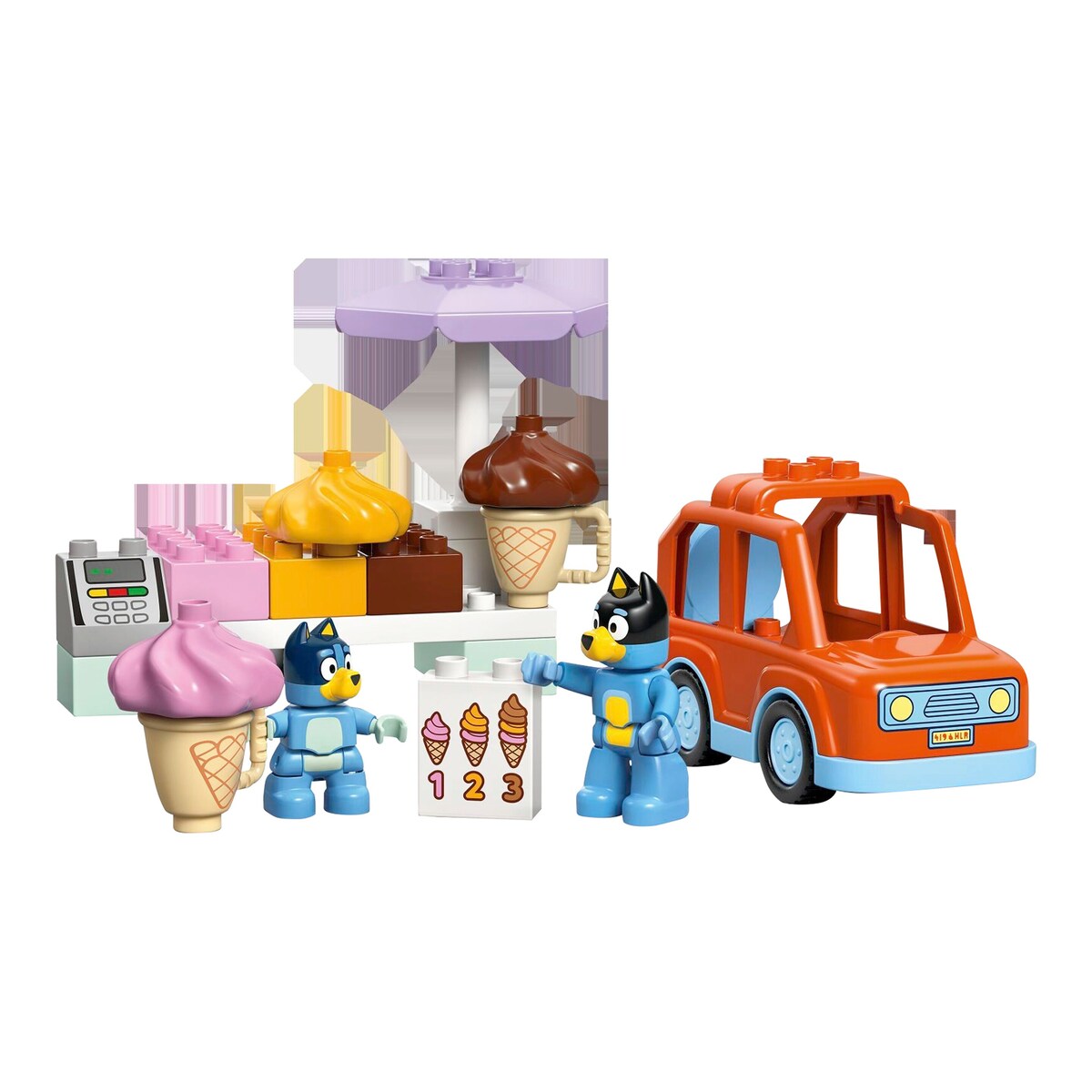 DUPLO tur til iskrembar med Bluey sett bakside