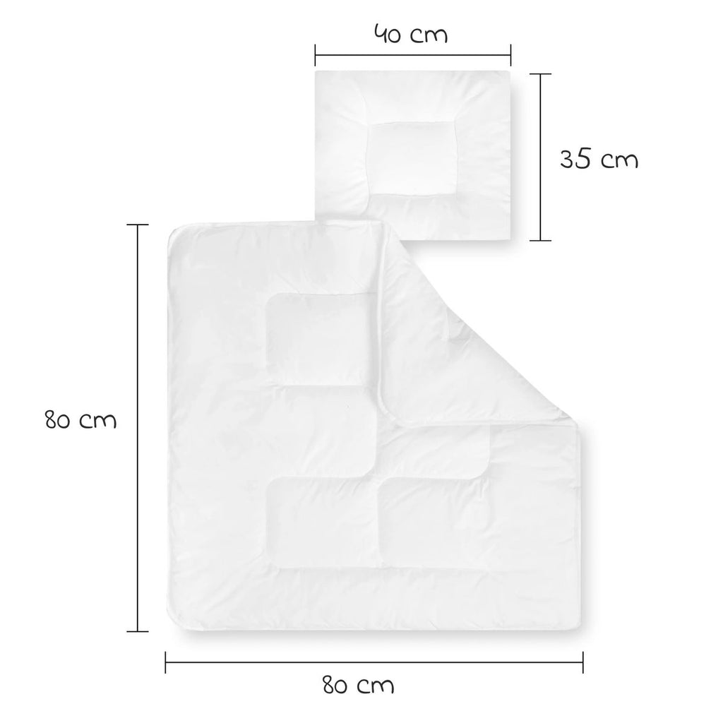 Dynesett Basic dyne 80 x 80 cm og pute 35 x 40 cm - Julius Zöllner bakside