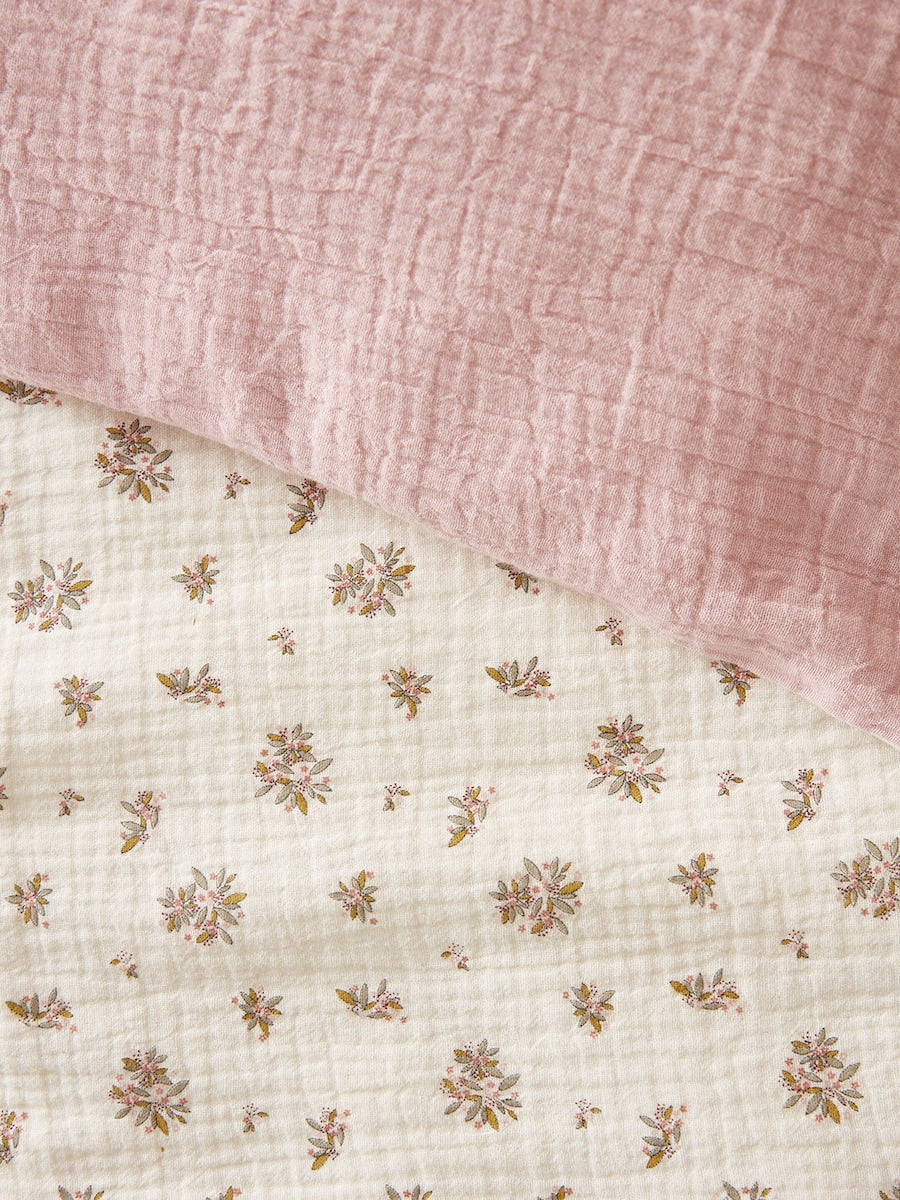 Dynetrekk for baby LANDHAUS musselin 100% bomull bakside