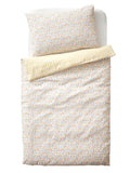 Dynetrekk for baby GIVERNY 100 % bomull Oeko-Tex forfra med blomster- og stripemønster