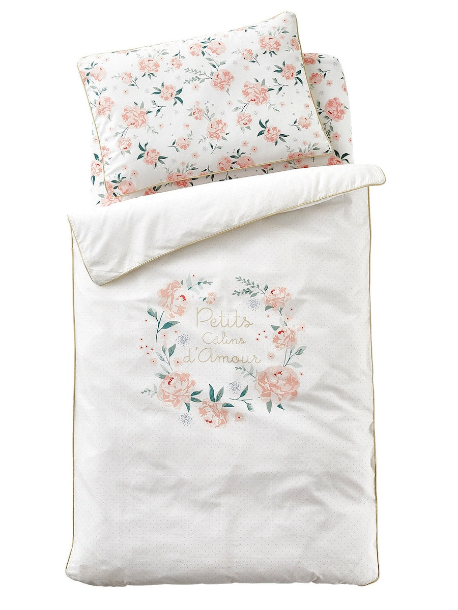 Dynetrekk for baby ROSENTRAUM vendbart 100% bomull forside
