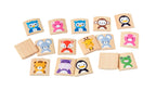 Dyrememo i gummitre 9 x 22,5 cm - PlanToys forfra