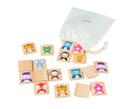 Dyrememo i gummitre 9 x 22,5 cm - PlanToys bakside
